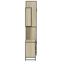 3-delige Badkamermeubelset bewerkt hout sonoma eikenkleurig - thumbnail