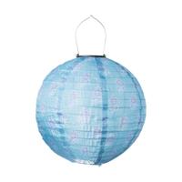 Solar lampion print - blauw - ø30x28 cm - thumbnail