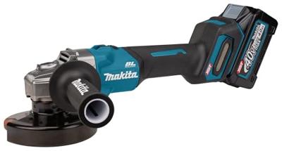 Makita GA008GM201 40 V Max Haakse slijper 125 mm 4,0 Ah accu (2 st), lader, Mbox Makita GA008GM201 40 V Max Haakse slijper 125 mm 4,0 Ah accu (2 st), lader, Mbox