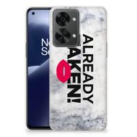 OnePlus Nord 2T | Siliconen hoesje | met naam Already Taken White - thumbnail