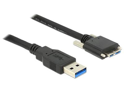 Delock USB-kabel USB-A stekker, USB-micro-B stekker 3.00 m Zwart 83599 - thumbnail
