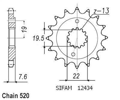ESJOT Sprocket 520 14z standard