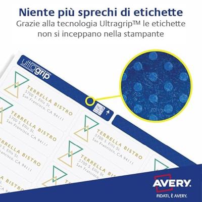 Etiket Avery L7163 99.1x38.1mm wit 1400 etiketten