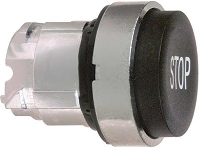 Schneider Electric ZB4BL234 ZB4BL234 Terugstelbaar (Ø) 22 mm STOP Chroom, Zwart 1 stuk(s)
