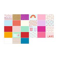 Creatief blok, 27 vellen SWEET GLITTER EVERYWHERE FOLIA meerkleurig - thumbnail