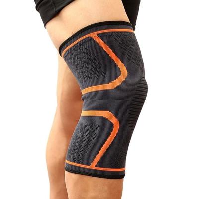 1 paar comfortabel ademend elastische Nylon sport brei knie Pads Size:M(Orange)