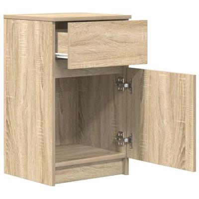 Nachtkastje 39x35x65 cm bewerkt hout sonoma eikenkleurig