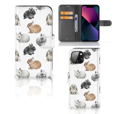 Telefoonhoesje | Met pasjeshouder | voor iPhone 13 Pro Konijntjes