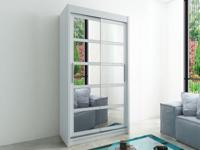 Kast ROMELU 2 schuifdeuren 120 cm wit - thumbnail