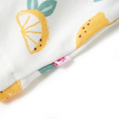 Kindershorts citroenenprint 128 ecru