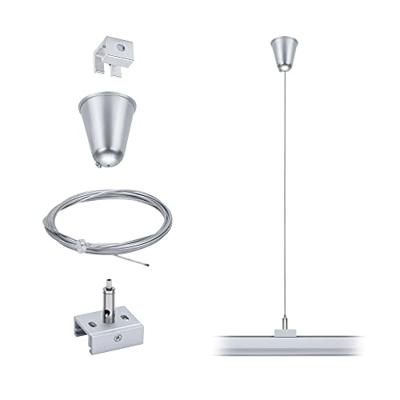 Paulmann 12V-kabelsysteemcomponenten Plafondbevestiging Zilver 95583 ProRail3 Steel Wire Suspension Paulmann 12V-kabelsysteemcomponenten Plafondbevestiging Zilver 95583 ProRail3 Steel Wire Suspension