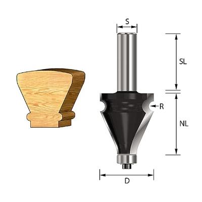 ENT Handgreepfrees profiel nr. 1 HM, Met lager R3.2 kolf 12mm - 7916740 - 7916740 ENT Handgreepfrees profiel nr. 1 HM, Met lager R3.2 kolf 12mm - 7916740 - 7916740