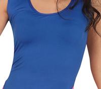 Foute Gymnast Dames Kostuum Blauw/Roze - thumbnail