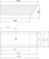 Vrijstaand Bad Sapho Herhis Gegoten Marmer 170x72x63 cm Wit - thumbnail