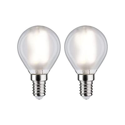 Paulmann 28919 LED-lamp Energielabel F (A - G) E14 Kogel 4.8 W = 40 W Neutraalwit (Ø x h) 45 mm x 78 mm 2 stuk(s)