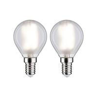 Paulmann 28919 LED-lamp Energielabel F (A - G) E14 Kogel 4.8 W = 40 W Neutraalwit (Ø x h) 45 mm x 78 mm 2 stuk(s) - thumbnail