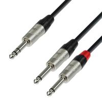 Adam Hall 4 Star YVPP 0600 Rean verloopkabel 1x stereo jack naar 2x mono jack 6m - thumbnail