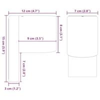 VidaXL Buiten wandlamp 2 pcs zwart 12 x 7 x 15 cm roestvrij staal - thumbnail