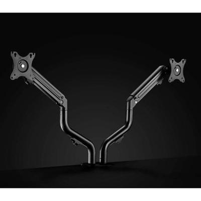 Dubbele monitorarm met gasveer (zwenkbaar), 17”-32” - thumbnail