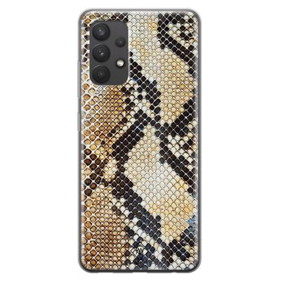 Samsung Galaxy A32 4G siliconen hoesje - Golden snake Samsung Galaxy A32 4G siliconen hoesje - Golden snake