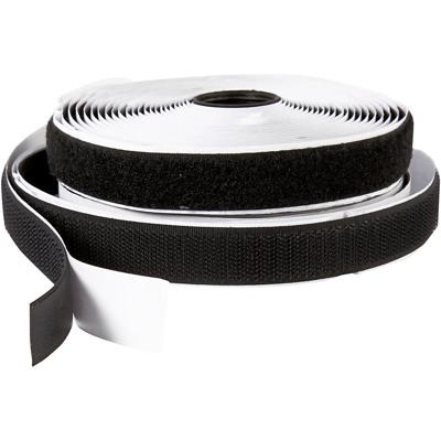 Creativ Company Klitteband haak en lussluiting, zelfklevend, b: 20 mm, zwart, 5 m/ 1 rol