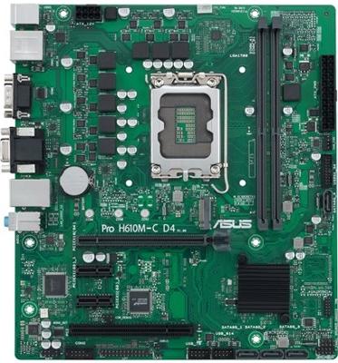 Asus PRO H610M-C D4-CSM Moederbord Socket Intel LGA 1700 Vormfactor Micro-ATX Moederbord chipset Intel® H610 Asus PRO H610M-C D4-CSM Moederbord Socket Intel LGA 1700 Vormfactor Micro-ATX Moederbord chipset Intel® H610