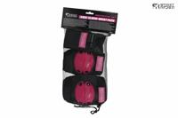 Skate beschermset 6 delig roze/zwart S - thumbnail