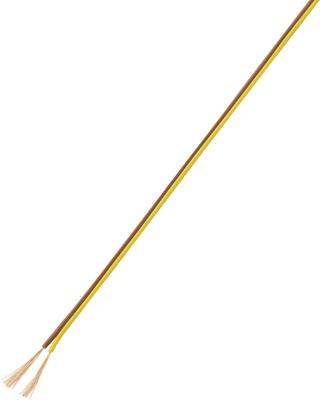 Conrad Components 606813 Draad 2 x 0.14 mm² Bruin, Geel 10 m