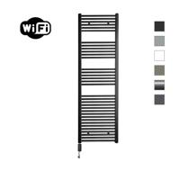 Elektrische Radiator Sanicare HWV Met Wifi 172x45 cm Mat Zwart 920W Met Thermostaat Zwart Linksonder Sanicare - thumbnail