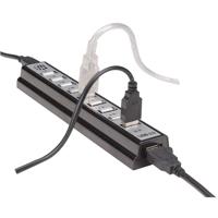 Manhattan Manhattan USB-A 10-Port Desktop Hub, 10x USB-A Ports, 480 Mbps (USB 2.0) 161572 USB-hub 10 poorten USB-A USB 2.0 480 MBit/s Zwart, Zilver - thumbnail
