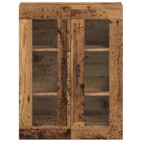 Dressoir 69,5x34x90 cm bewerkt hout oud houtkleurig - thumbnail