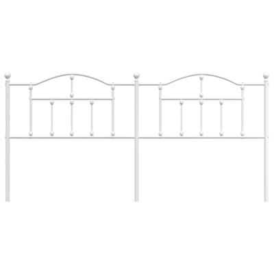 Hoofdbord 193 cm metaal wit