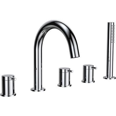 Wiesbaden Caral 5-Gats Badrandcombinatie Chroom - Luxe Badoplossing