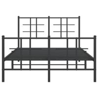 Bedframe met hoofd- en voeteneinde metaal zwart 120x190 cm - thumbnail