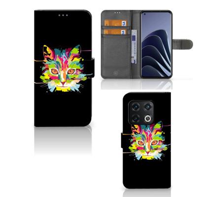 OnePlus 10 Pro Leuk Hoesje Cat Color | Portemonnee hoesje