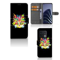 OnePlus 10 Pro Leuk Hoesje Cat Color | Portemonnee hoesje - thumbnail