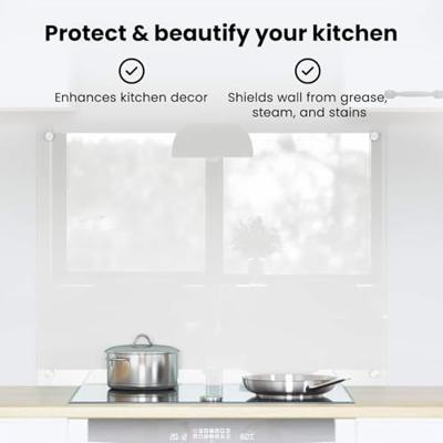 VidaXL Keuken achterwand doorzichtig 80 x 60 cm gehard glas