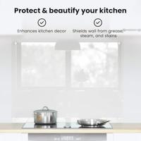 VidaXL Keuken achterwand doorzichtig 80 x 60 cm gehard glas - thumbnail