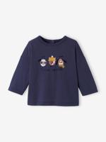 Babyshirt 3 dieren donkerblauw - thumbnail