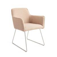 Jesper Home Eetkamerstoel 'Hofu' Slide Steel, kleur Wild Walnut - thumbnail