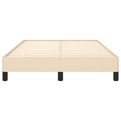 Bedframe zonder matras 120x190 cm stof crèmekleurig