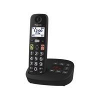 Panasonic KX-TGU130EXB Digitale telefoon, draadloos, met antwoordapparaat, basiseenheid en 1 handset, lcd-display, grote toetsen, favoriete oproepen, compatibel met hoorapparaten, zwart - thumbnail