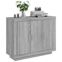 Dressoir 92x35x75 cm bewerkt hout grijs sonoma eikenkleurig - thumbnail