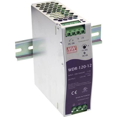 MEAN WELL WDR-120-24 DIN-rail netvoeding 24 V/DC 5 A 120 W Aantal uitgangen:1 x Inhoud 1 stuk(s) MEAN WELL WDR-120-24 DIN-rail netvoeding 24 V/DC 5 A 120 W Aantal uitgangen:1 x Inhoud 1 stuk(s)