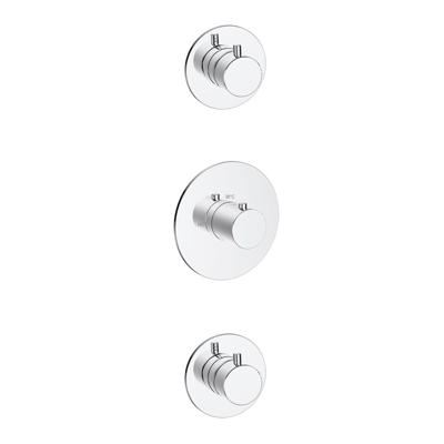Wiesbaden Dreams afbouwdeel thermostatische douchekraan met 2 stopkranen chroom