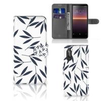 Sony Xperia 10 II Hoesje Leaves Blue - thumbnail