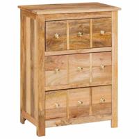 Dressoir met lade Bruin 55 x 35 x 75 cm massief mangohout - thumbnail
