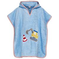 Playshoes badponcho graafwerken junior katoen blauw maat L - thumbnail