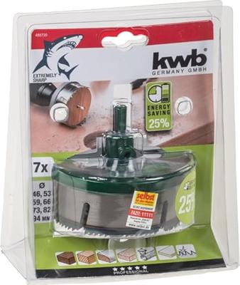 kwb 498720 Gatenzaagset 7-delig 46 mm, 53 mm, 59 mm, 66 mm, 73 mm, 82 mm, 94 mm 1 stuk(s)