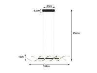 Trio Design led hanglampSequence geborsteld metaal - 341810205 - thumbnail